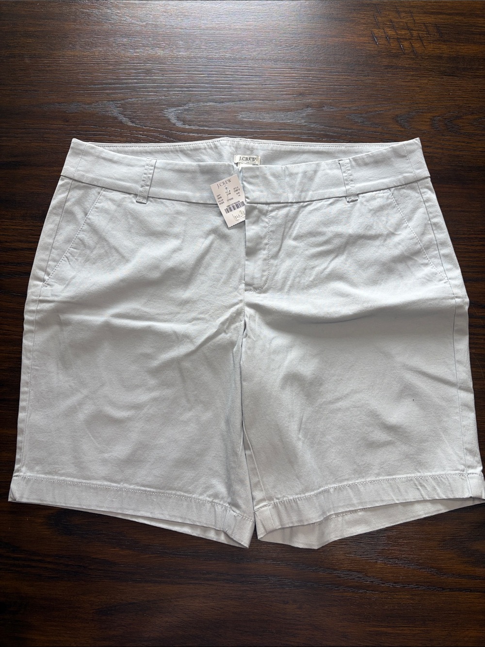 J. Crew Women's 9” Pale Gray FRANKIE Chino Bermuda Shorts